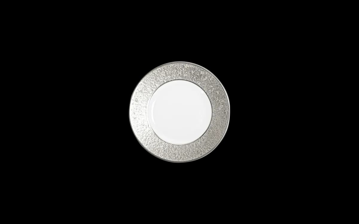 Assiette à pain 16,5 cm, collection Moonscape Platine