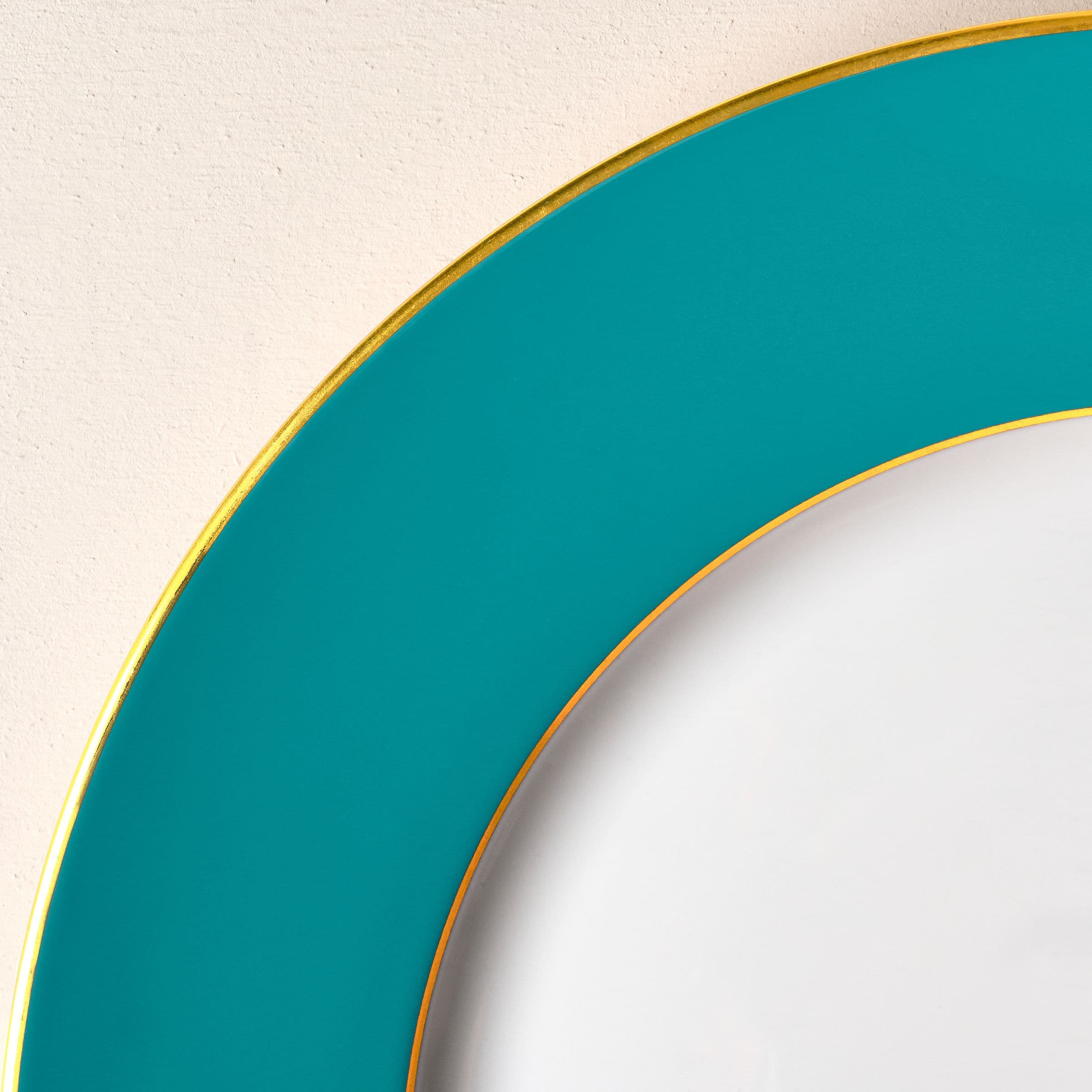 Colour Turquoise, Gold finish